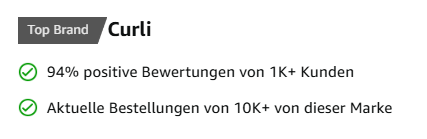Curli Top Brand - 94% positive Bewertungen