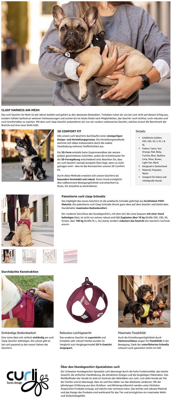 curli A+ Content auf Amazon